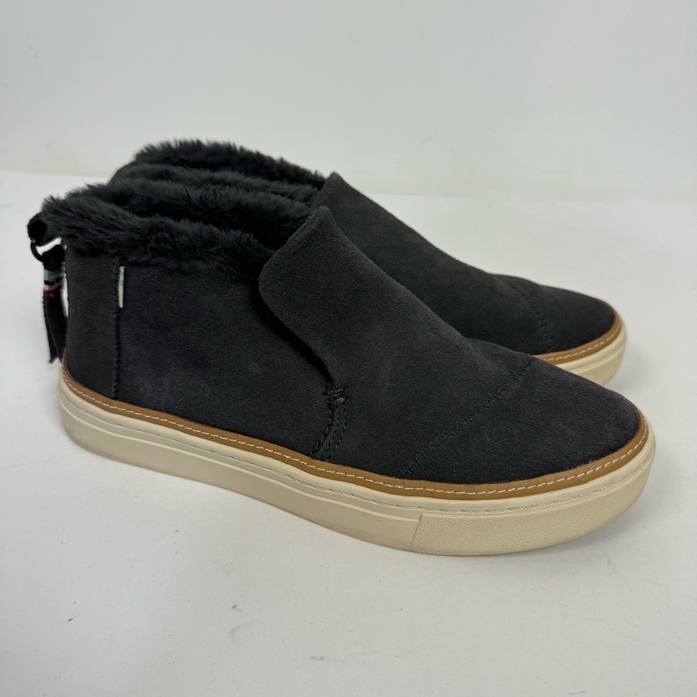Toms Grey Gray Closed Toe Suede Sneakers Casual